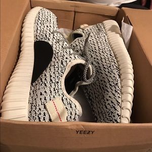 Black and white yzy boost