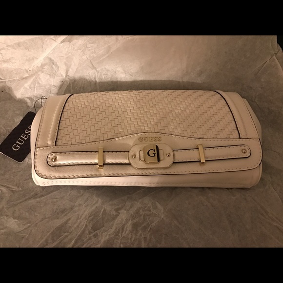 Guess Handbags - White guess purse