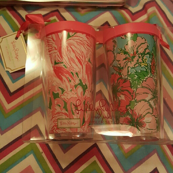 Lilly Pulitzer Accessories - 2 Nwt lilly pulitzer insulated tumbler with lids.