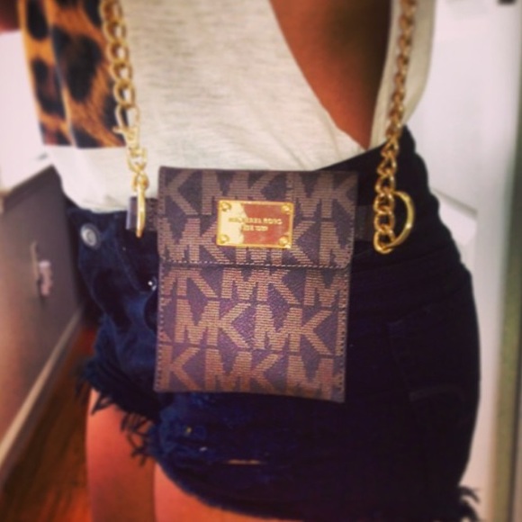 Michael Kors Brown Leather Small Shoulder Bag