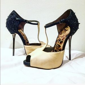 Sam Edelman "Scarlett" Spiked Crystal Stiletto 8.5