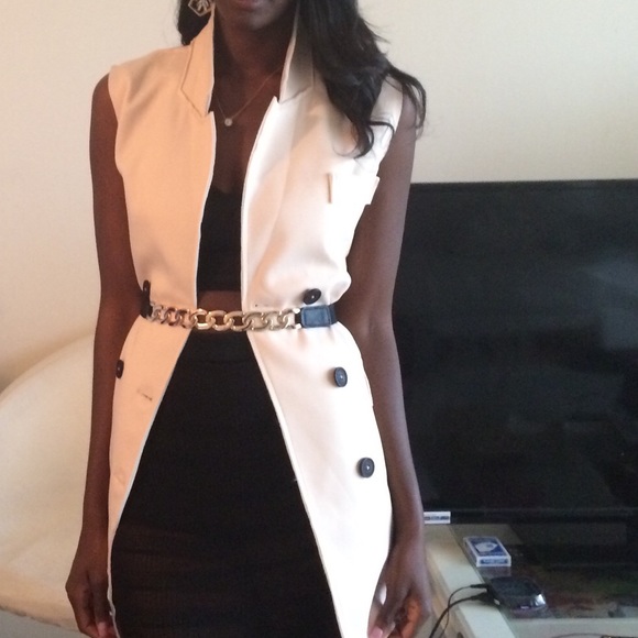 Long Premium Sleeveless Double Breasted Jacket - Picture 1 of 4