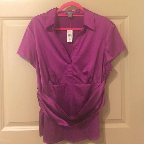 Ann Taylor size 16 purple blouse
