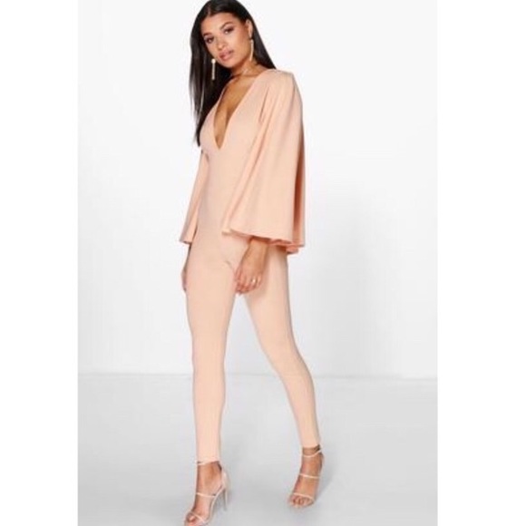 Cape style skinny leg jumpsuit - Picture 1 of 4