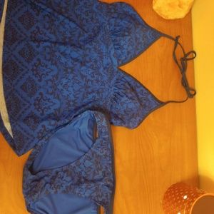 Medium Women's Navy Converse TwoPiece Bathing Suit