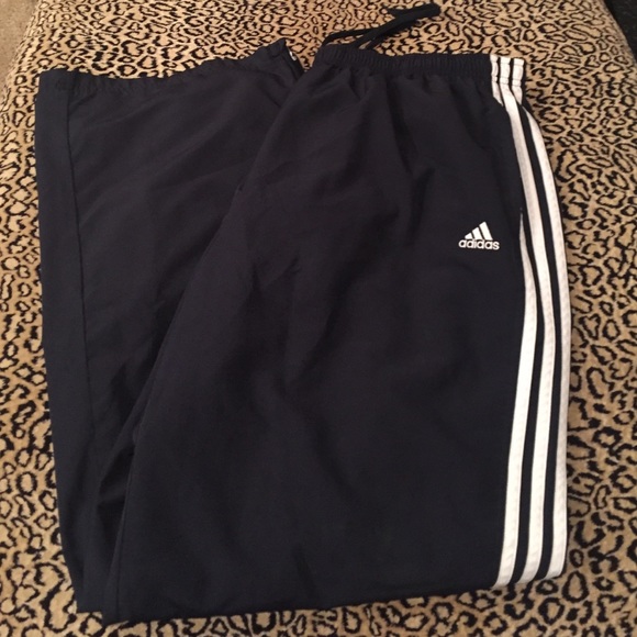 Adidas polyester navy pants XL