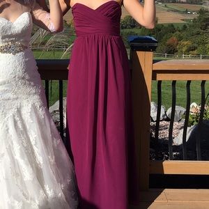 Altered Angelo Brides maid dress razberry.