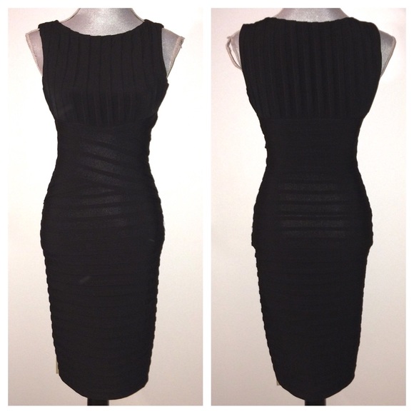 Calvin Klein Dresses & Skirts - Calvin Klein Black Pleated Bandage Dress