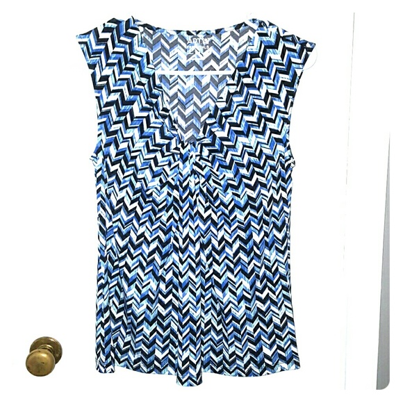 Blue and white work Tank