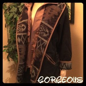 Jacket Beautiful Brown Corduroy sz s/p and med