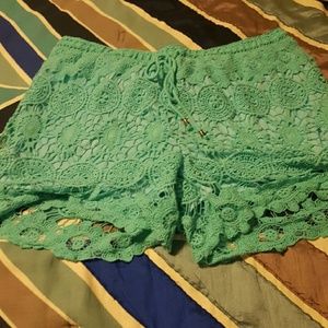 Turquoise shorts