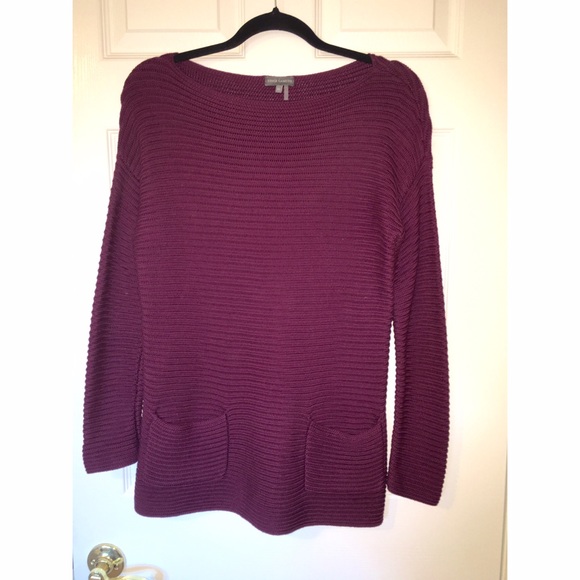 Burgundy Vince Camuto sweater.
