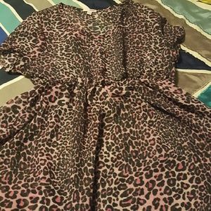 Pink cheetah print shirt