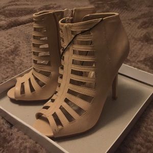 Brand new nude bootie pumps