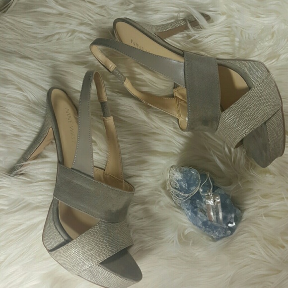 Nine West Shoes - Nine West Gray heels