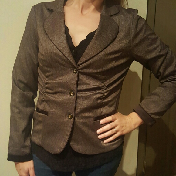 Maurices lined chocolate blazer size large