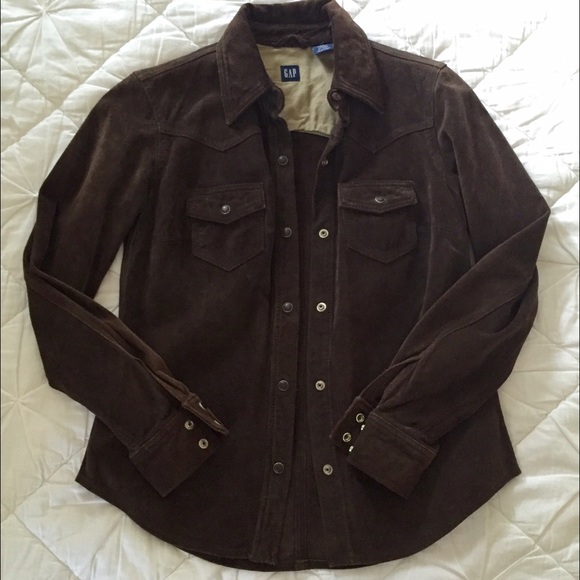 gap suede shirt jacket