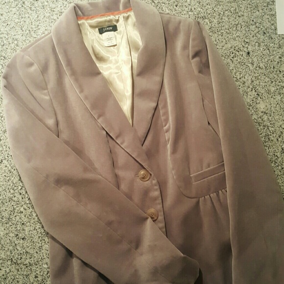 J.crew size 4 dove grey velvet 100% cotton blazer