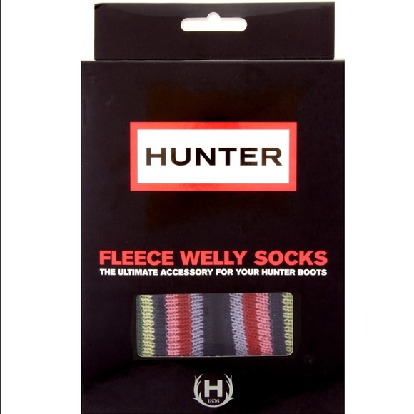 Hunter Navy Stripe welly sock
