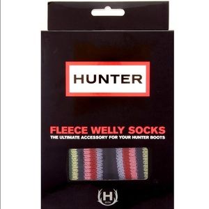 Hunter Navy Stripe welly sock