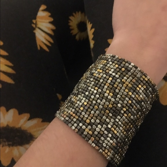 FAIR TRADE/HANDMADE Mixed Metal Cuff Bracelet