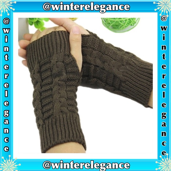 Knitted Arm Warmer Gloves, Fingerless - Picture 2 of 2