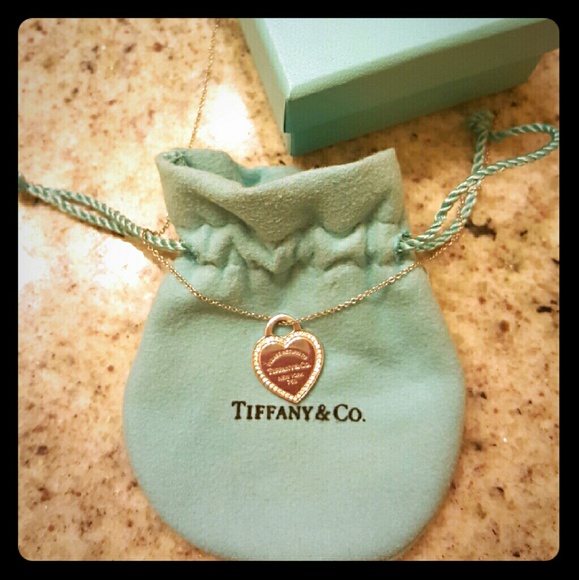 Tiffany 18k white gold with diamonds necklace