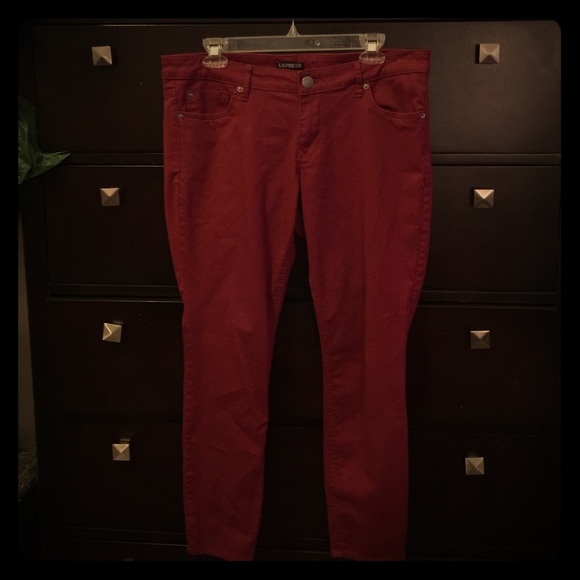 Express Cranberry Straight Leg Pant