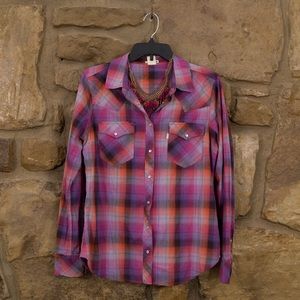 Plaid Button-Up Top by Levi's NWOT
