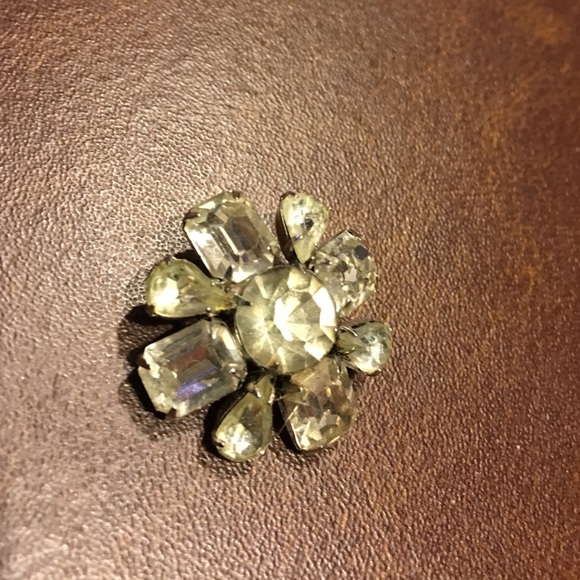 Coro Antique Rhinestone Brooch Pin