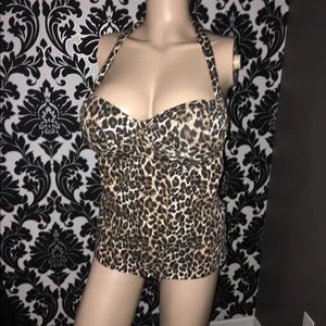 Victoria's Secret miraculous bra top cheetah 36C