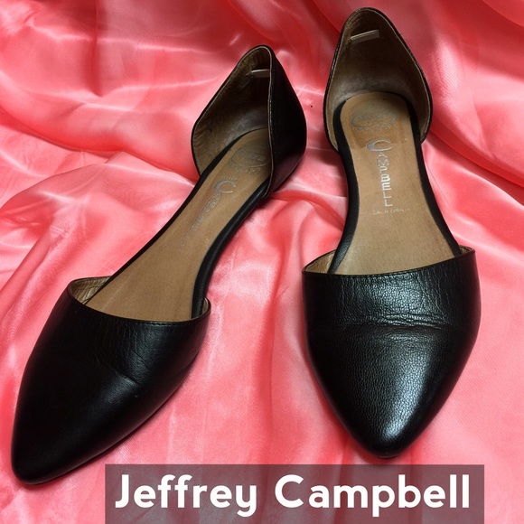 Jeffrey Campbell In Love D'Orsay Black Flats