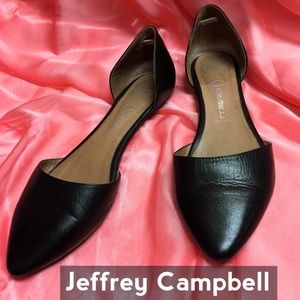 Jeffrey Campbell In Love D'Orsay Black Flats