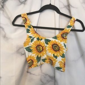 American Apparel Sunflower Crop Tank