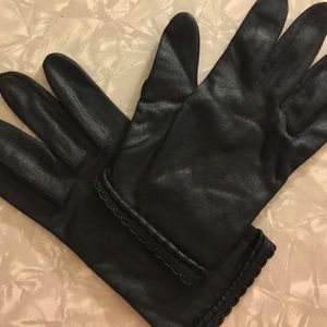 Vintage Black Driving Gloves sz 6-7