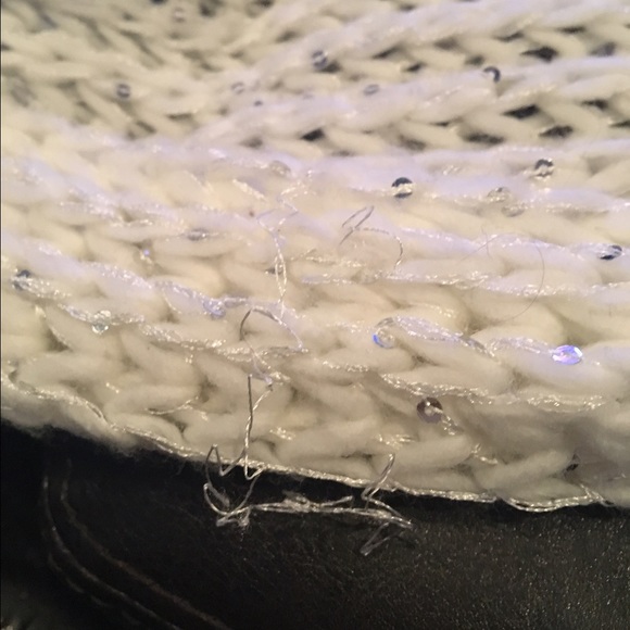 Beautiful White Sparkled Infinity Scarf - Picture 4 of 4