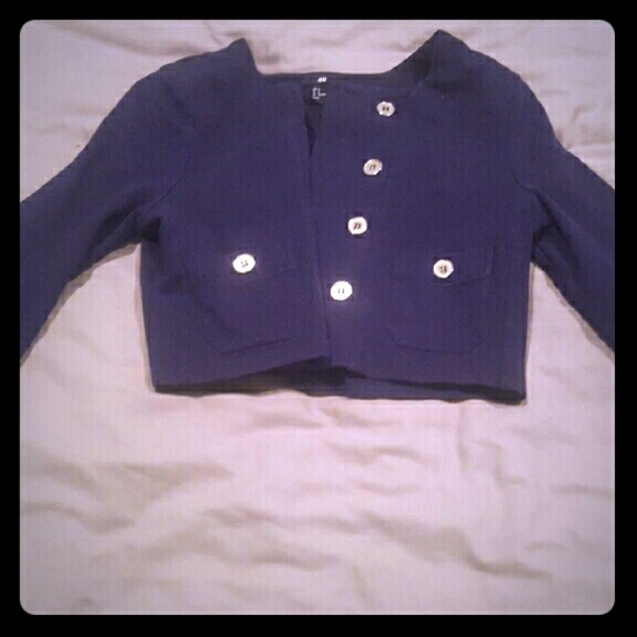 Crop casual blazer jacket