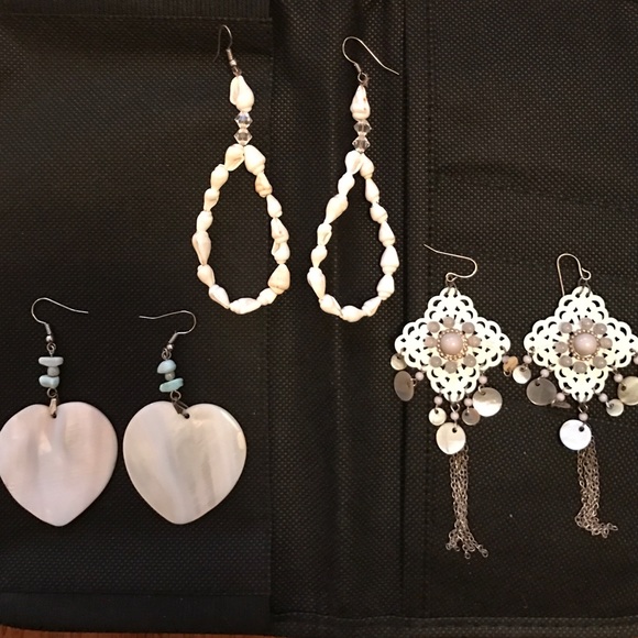 Unique earrings - seashells & designs