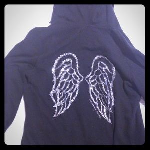 Rhinestone black Victoria's Secret Angel hoodie