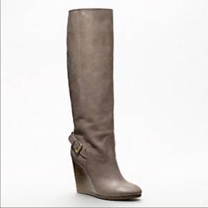 Coach Dorthy Wedge Heel Leather Boot/Style Q1700