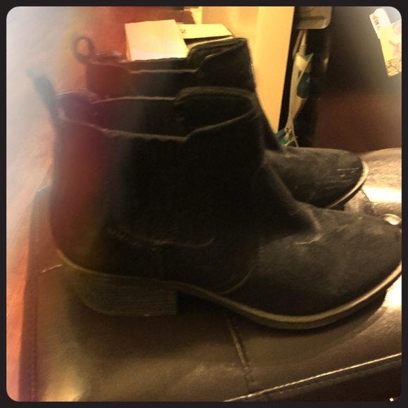 Black suede booties - ankle boots