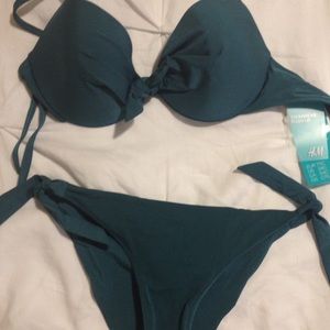 NWT green push-up bikini set