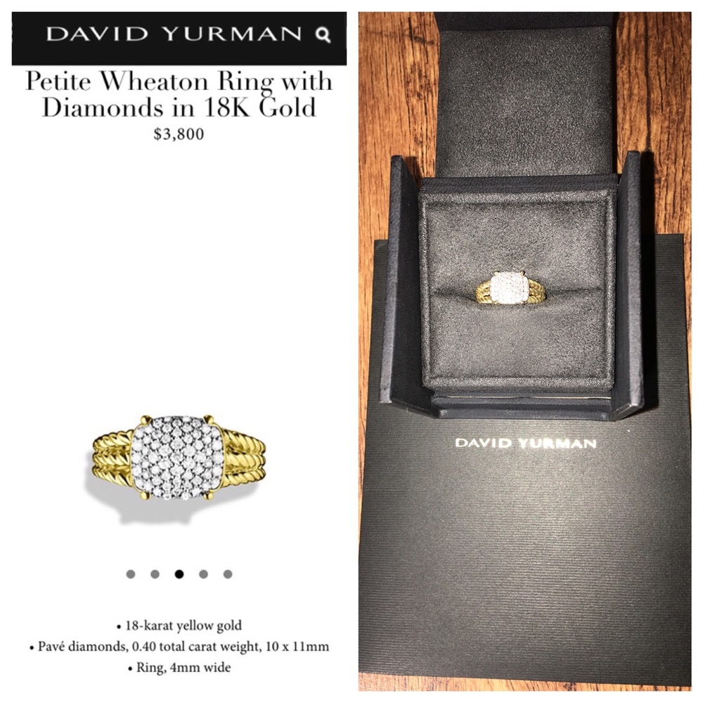 David Yurman Petite Wheaton Ring/Diamonds/18k Gold