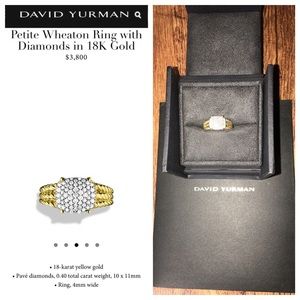 David Yurman Petite Wheaton Ring/Diamonds/18k Gold