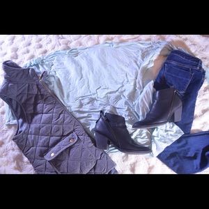 3/4 sleeve. Mint. PIKO tunic top.