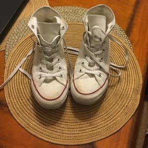 White converse high tops