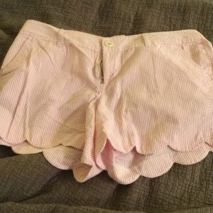 Lilly Pulitzer seersucker shorts.