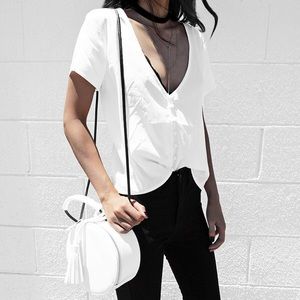 Small tassel crossbody bag (vegan)