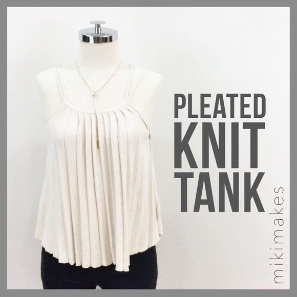 Urban Outfitters Tops - KIMCHI BLUE • NWT cream pleated knit tank