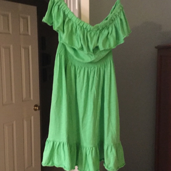Lilly Pulitzer strapless dress.